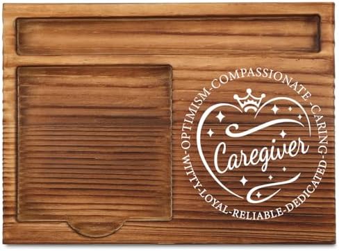 THRXOBN Desk Organizer for Caregivers & Healthcare Professionals - Natural Wood with Slots for Notes, Pens, and Small Office Supplies – Practical & Stylish Workspace Solution,WSH19 by THRXOBN