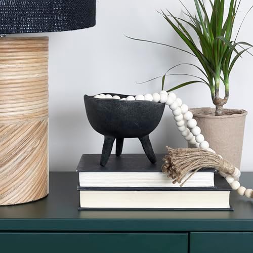 Creative Co-Op Boho Terracotta Footed Bowl, Slate Grey - Image 3