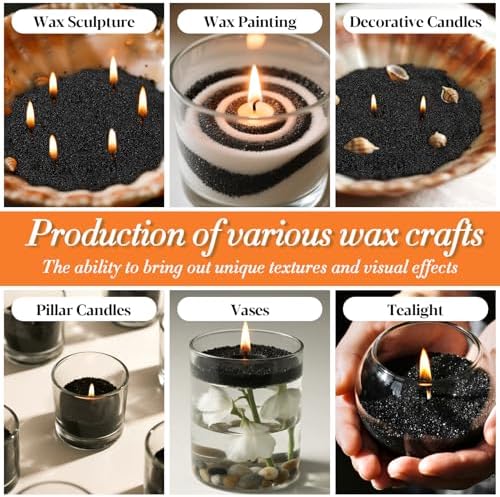 Sukh 15oz Sand Candles with Wicks - Colored Candle Sand Refillable Wax - Image 2