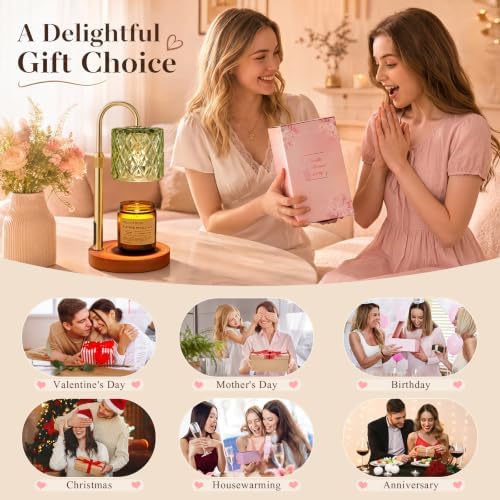 Candle Warmer Lamp with Timer, Birthday Gifts for Women, Room Decor, Green - Image 7