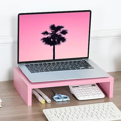 TEAMIX Pink Monitor Stand Riser, Small - Image 2
