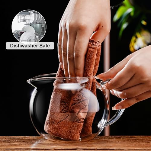 PARACITY Glass Teapot Stovetop 22 OZ/650ml, Tea pot with Removable 18/8 Stainless Steel Infuser, Borosilicate Clear Tea Kettle, Teapot Blooming and Loose Leaf Tea Maker Tea Brewer for Camping, Travel - Image 5