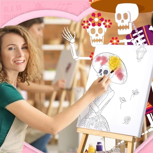 Zhanmai 2 Pack Day of The Dead Sip and Paint Kit for Couples - Image 6