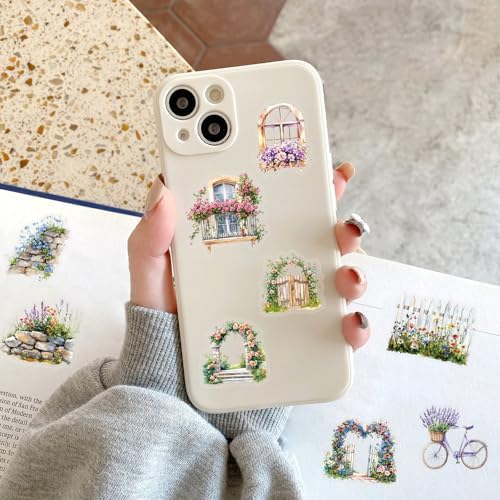 50PCS Garden Stickers Aesthetic PET Sticker Garden Flower wall Decal Waterproof Decorative Decals for Scrapbook DIY Crafts Album Bullet Journal Planner Water Bottles Laptop Phone (Garden Sticker) - Image 6