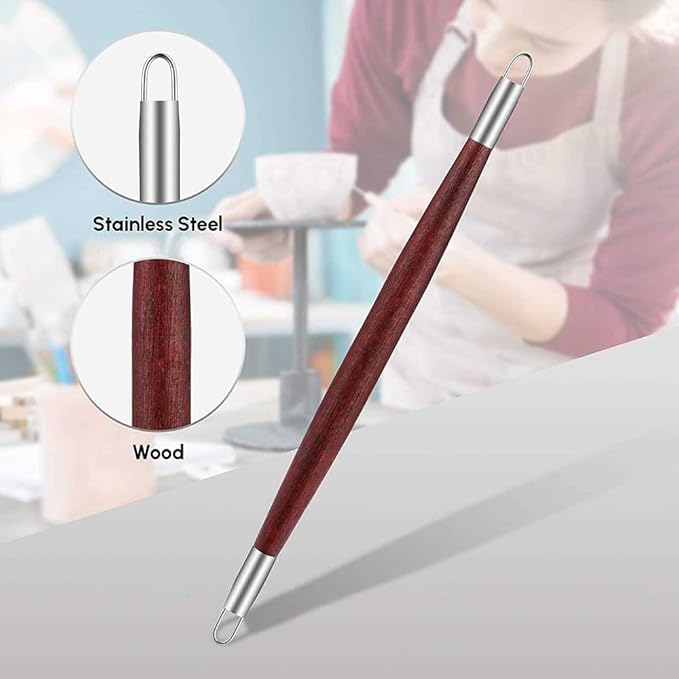Clay Tools Sculpting for Polymer Air Dry Modeling Clay Beginners & Professionals Ideal for DIY Pottery & Ceramics Tools Double-Sided Polymer Carving Tools Kit 6pcs