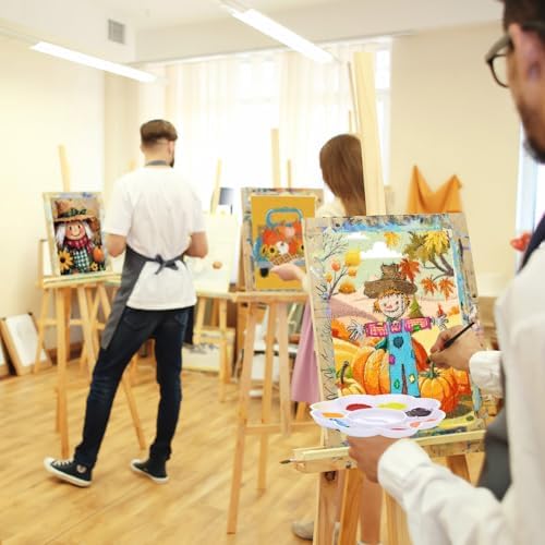 Cholemy 36 Pcs Paint and Sip Kit Gift for Adults 8''x10'',Fall Scarecrow - Image 5