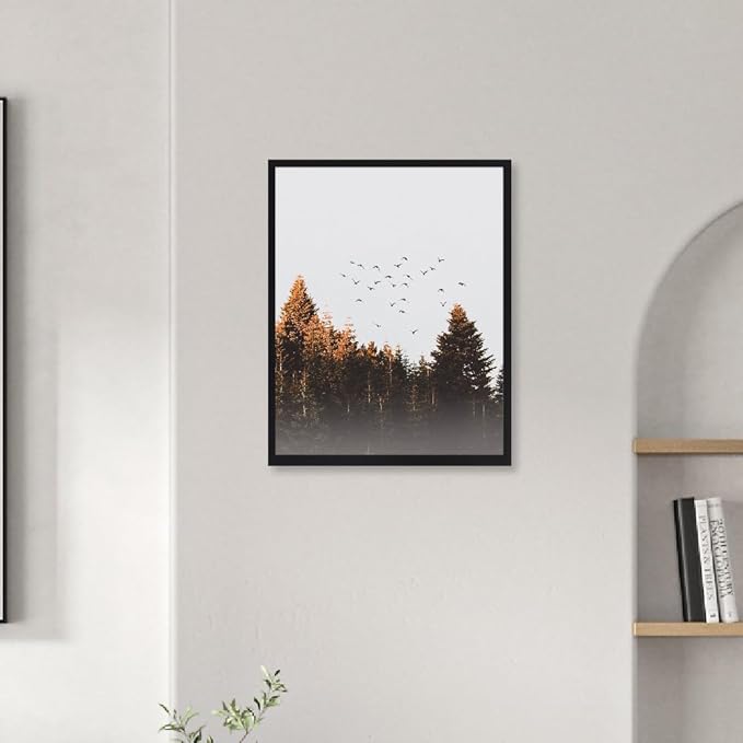Memory Island 11X14 Photo Frames for Wall and Tabletop Display, 11 by 14 Black Picture Frames with HD Plexiglass, Set of 15