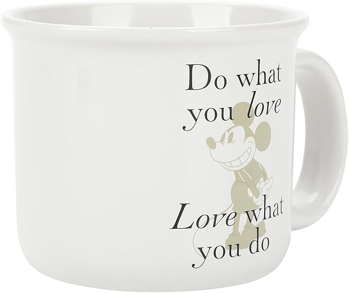 Disney Mickey Mouse Do What You Love 16 Oz White Ceramic Mug