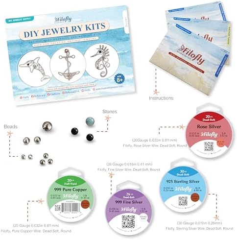 Filofly DIY Jewelry Making Kit 004, Ocean, Wire Wrapping & Weaving Kits - Image 3