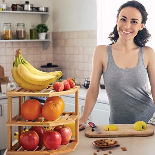 Bambüsi 3-Tier Corner Shelf, Kitchen Cabinet Organizer, Bamboo Storage Rack - Image 6