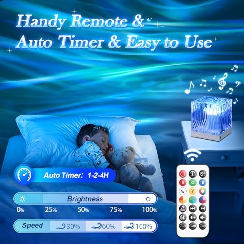 Mubarek Northern Lights for Bedroom,15 White Noise + Bluetooth Galaxy Light Projector,RGB Multi-Color Lamps for Night Stands Home Decor Living Room Night Light for Kids Gifts for Teen Girls - Image 5