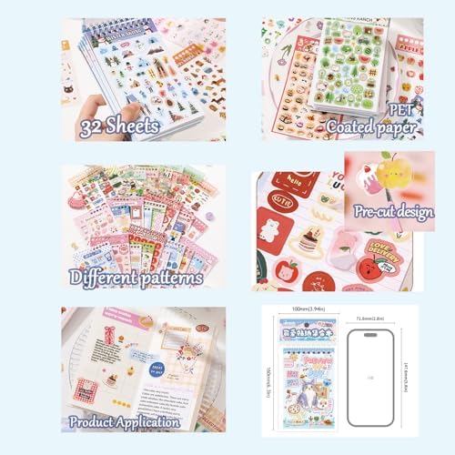 Stickers Book for Scrapbooking Supplies,700+ Kawaii Kitten Journal Stickers - Image 6