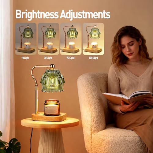 Candle Warmer Lamp with Timer Dimmer - Birthday Gift for Women Mom, Electric Wax Melter Warmer Adjustable Height for Jar Candles Housing Warming Home Decor - Image 4