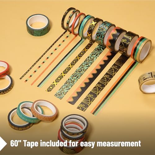 Mr. Pen- Washi Tape Set, 21 Rolls, Assorted Sizes, 5.5 Yards/Roll - Image 6