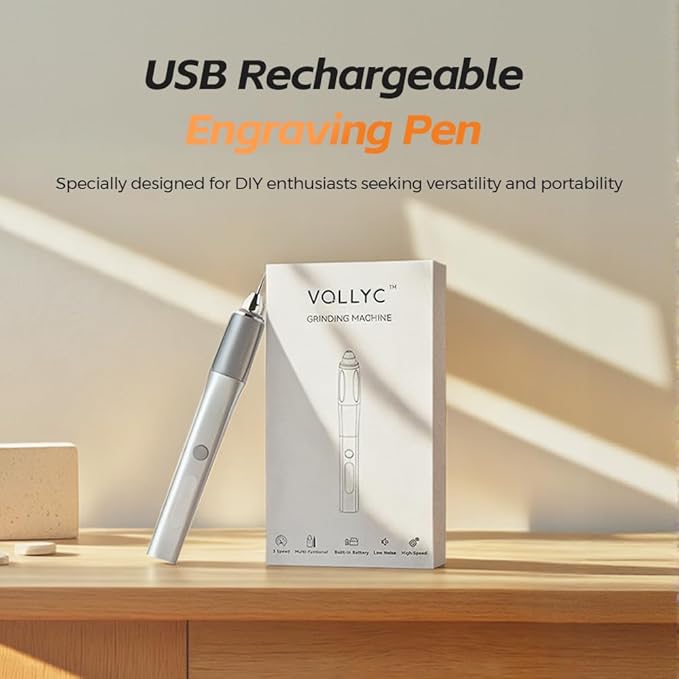 Cordless Engraving Pen, Rechargeable Engraving Pen for Metal, Wood, Glass and Plastic, Engraving 60+ Surfaces, Beginner Friendly Engraver Pen Tool