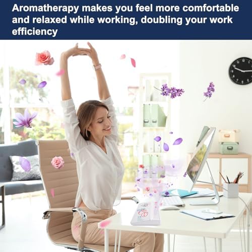 Small Glass Desktop Whiteboard Dry-Erase-Board - Computer Keyboard Stand White Board Surface Pad with Aromatherapy, Desk Organizers with Accessories for Office, Home, School Supplies - Image 6
