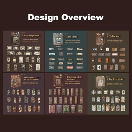 120 Pcs Vintage Label Stickers for Scrapbooking and Journaling - Image 5