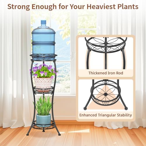 LASZOLA 3 Tiers Metal Corner Plant Flower Stand Tall Indoor Outdoor, Black - Image 4