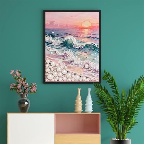 HITO Waves Pearl Diamond Painting Kits for Adults Pearl Diamond Art Kits - Image 4