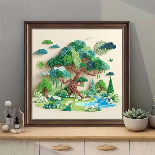 5D Diamond Art Kits for Adults,Tree Diamond Painting Kits 12 x 12 inch - Image 2