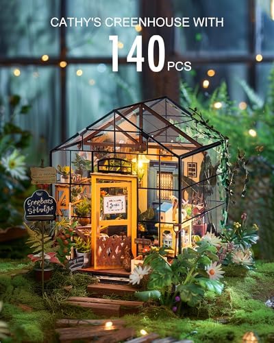 Rolife DIY Miniature Greenhouse Kits for Adults - Cathy's Flower House - Image 2