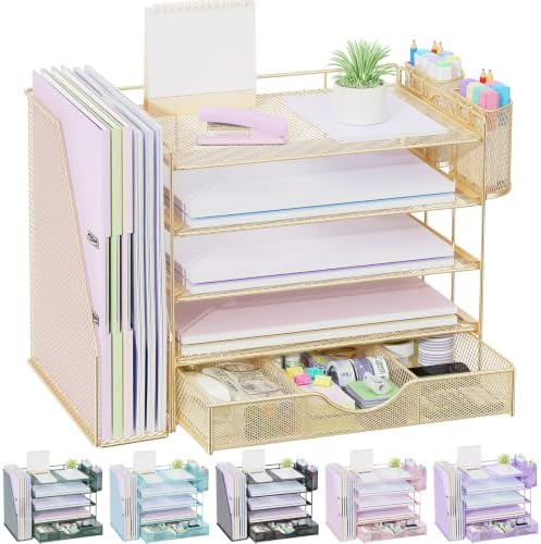 gianotter 5-Tier Desk Organizer with Drawers and File Holders by gianotter