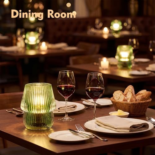 Small Battery Operated Lamp with Timer, Mushroom, Green - Image 4