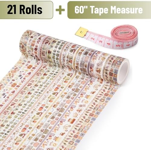 Mr. Pen- Washi Tape Set, 21 Rolls, Assorted Sizes, 5 Yards/Roll - Image 2
