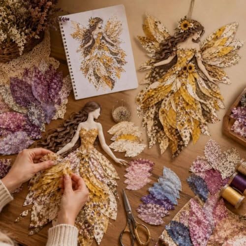 Fairy Patchwork DIY Kit, Layer Fabric Art Wall Decor for Beginner (Style E) - Image 6