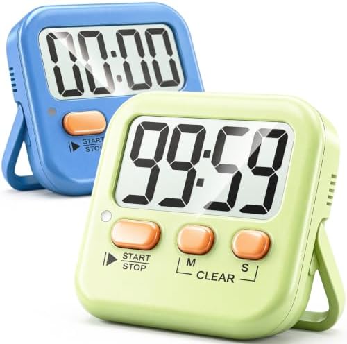 Antonki 2 Pack Digital Timer for Kids Classroom Kitchen Timers for Cooking by Antonki