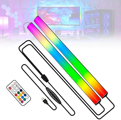 JUSJUBR 2PC RGB Under Monitor Light, Gaming Light with 353 Color Modes, LED Desk Light with Remote Control for Room/Monitor/PC Gaming Setup by Jusjubr