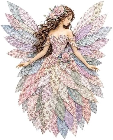 Fairy Patchwork DIY Kit, Layer Fabric Art Wall Decor for Beginner (Style E) by Unknown