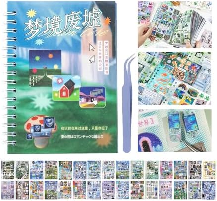 Japanese Sticker Book for Journaling,Dreamcore Stickers for Scrapbooking by Lciyioc