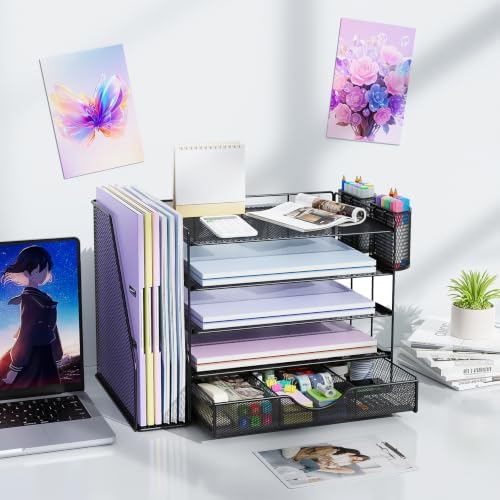 gianotter 5-Tier Desk Organizer with Drawers and File Holders - Image 6