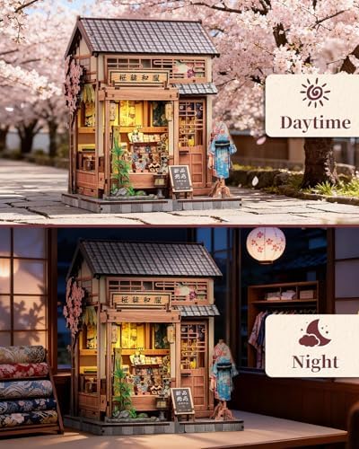 CUTEBEE Book Nook, DIY Miniature House Kit, Japanes Decor Booknook - Image 5