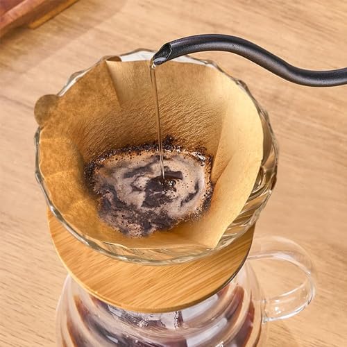 Gute Glass Pour Over Coffee Dripper with Bamboo Stand,1-4 Cups - Image 6