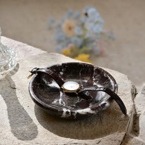 ZSHAWN Jewelry Dish 5.5", Trinket Dish for Ring Earring, Gift for Woman Daugther (Purple Marble) - Image 2