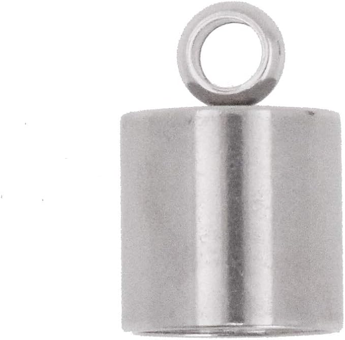 Mandala Crafts Stainless Steel Leather Cord End Caps for Jewelry Making, Tassel Caps, 4mm to 9mm 48 PCs Cylinder Cord Ends, Kumihimo Supplies and Jewelry Findings