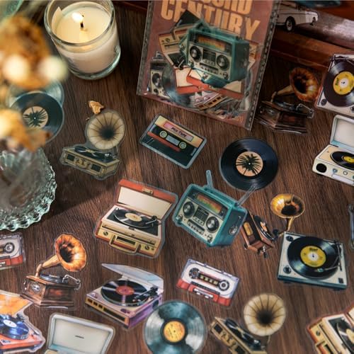 Alideco 120pcs Scrapbook Stickers Vintage Items Cars Musical Instruments Scrapbooking Junk Journal Crafts Embelishment Decoration Stickers (shijiliusheng) - Image 2