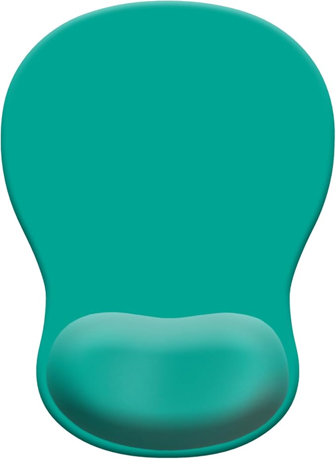 Gel Mouse Pad with Wrist Rest, Ergonomic Concave Wrist Support Mousepad with Non-Slip PU Base & Smooth Surface Comfortable Desk Accessories Mat for Office, Home Gaming and Study (02 Blue Green)
