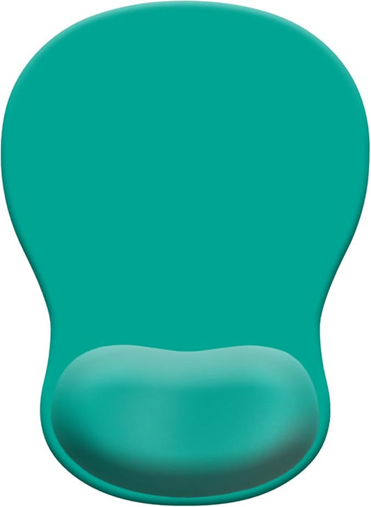 Gel Mouse Pad with Wrist Rest, Ergonomic Concave Wrist Support Mousepad with Non-Slip PU Base & Smooth Surface Comfortable Desk Accessories Mat for Office, Home Gaming and Study (02 Blue Green)