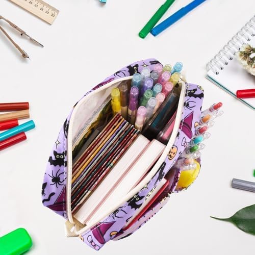 Multiple Pockets Portfolio Organizer with Zipper,Makeup Bag Pencil Pouch - Image 3