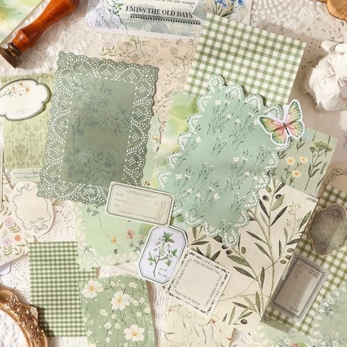 400 Pcs Floral Scrapbook Paper & Stickers, 4 Packs Scrapbook Supplies Kit, Junk Journal Scrapbooking Paper for Journaling, Scrapbooking Embellishments, Planner, Card Making - Image 6