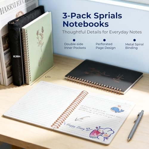 Nicpro 30PCS Cute Spiral Notebook Stationary Set For Women - Image 5