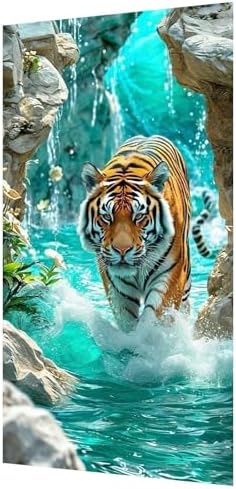 Large Diamond Art Kits for Adults, Tiger Diamond Painting Kits for Adults by croshom