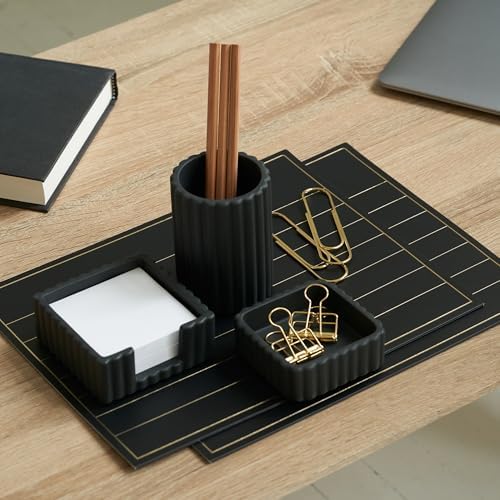 Modern Aesthetic Desk Accessories Set of 3 - Stylish Concrete Organizers - Image 5