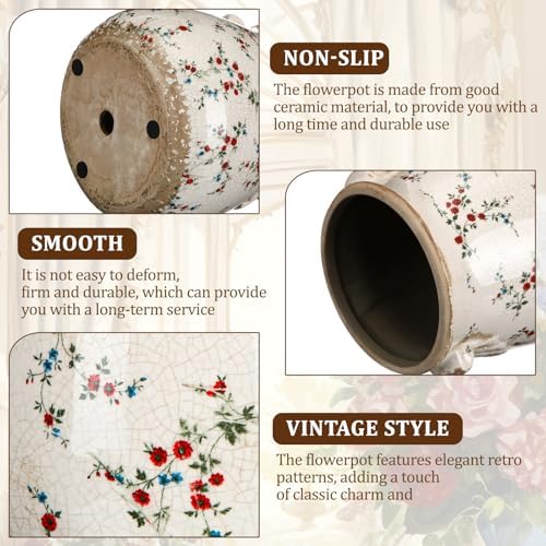 Ceramic Scroll Planter 6.5 Inch, Milky - Image 3