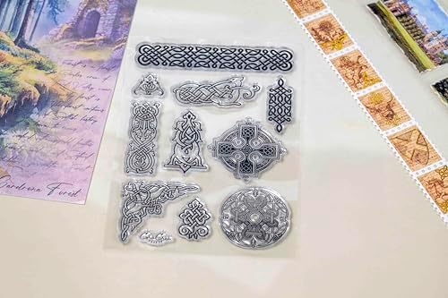 Scotland Box – 9-Piece Scottish Craft Set with Landscapes Transparent Tape, Washi, Clear Stamps, Wooden Stamp, Tartan Stickers, Watercolor Transfers, Paper & Foil for Journals, Planners & DIY Projects - Image 4