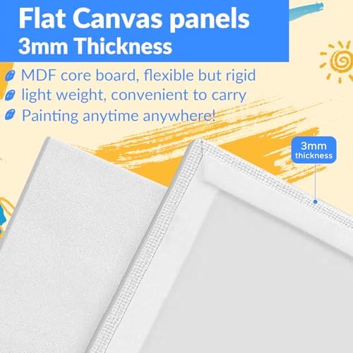 Mini Canvas for Painting 4x4 inch, 72 Pack Small Paint Canvases Bulk - Image 4