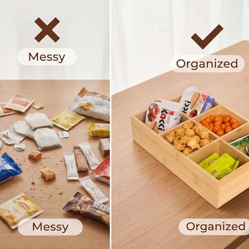 2 Pack Bamboo Small Desk Drawer Organizer - Image 3